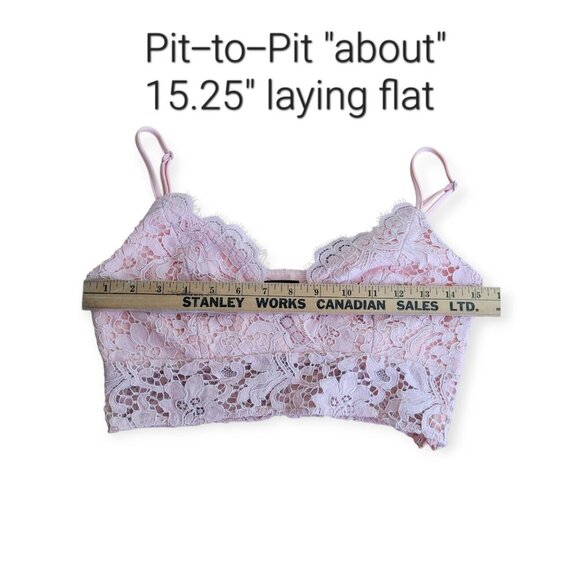 Revolve NBD Peach Lace Bralette Size S - Picture 4 of 9